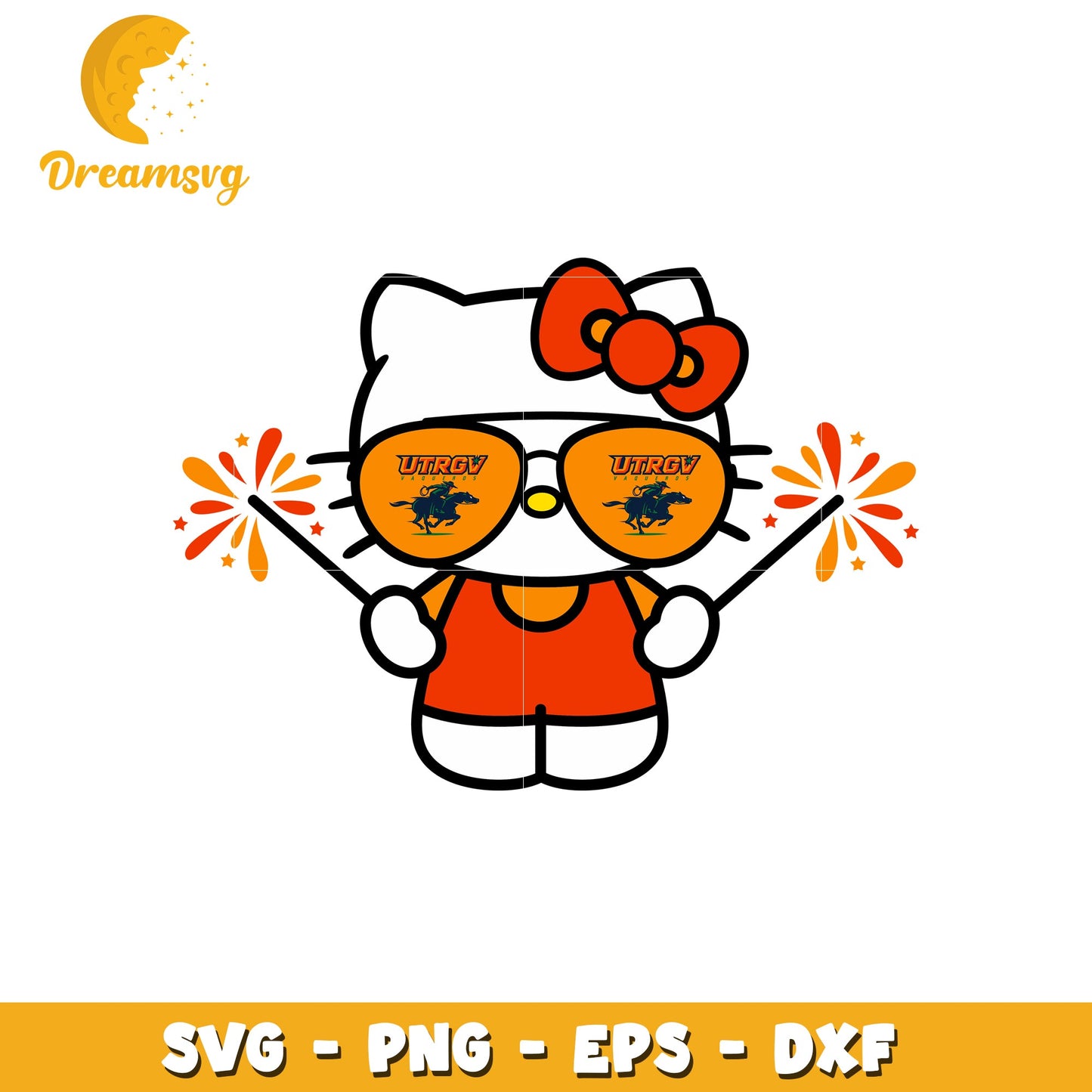 Hello Kitty UTRGV SVG Design