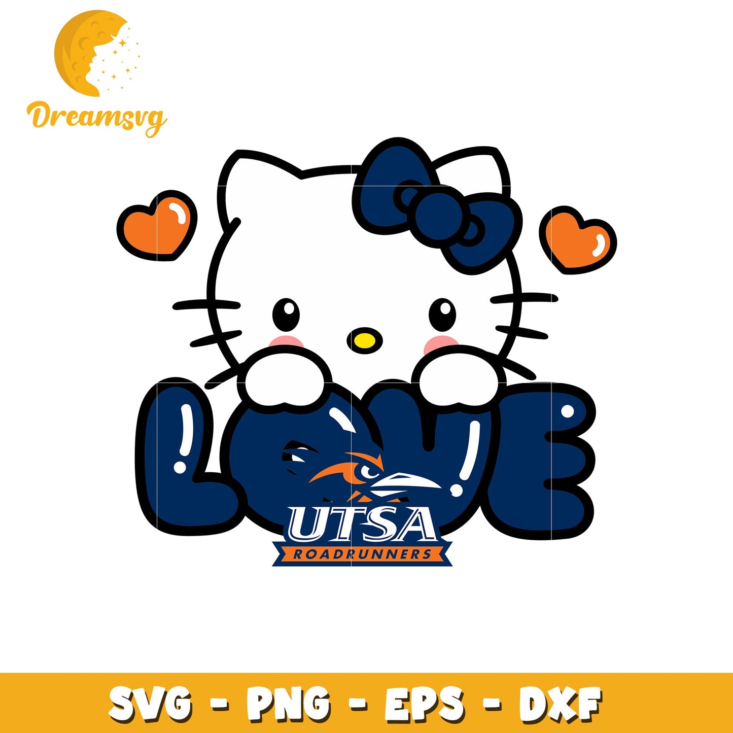 Hello Kitty UTSA Roadrunners SVG