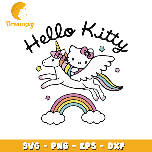 Hello Kitty Unicorn SVG PNG EPS DXF