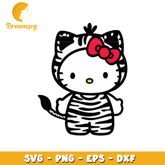 Hello Kitty Zebra Costume SVG PNG EPS DXF