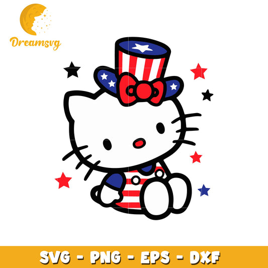 Hello Kitty independence day svg, hello kitty svg, america svg