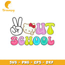 Hello Kitty peace out school svg, hello kitty svg, peace out svg
