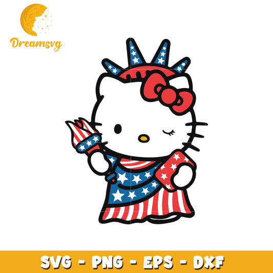 Hello Kitty statue of liberty svg, statue of liberty svg