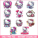 Hello Kitty love valentine png bundle