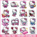 Hello Kitty love valentine png bundle