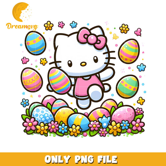 Hello kitty character easter eggs png, easter eggs png, cartoon png