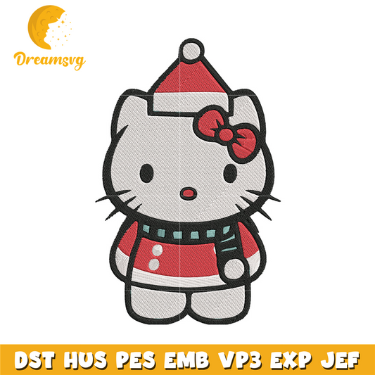 Hello kitty merry chrismas Embroidery Design