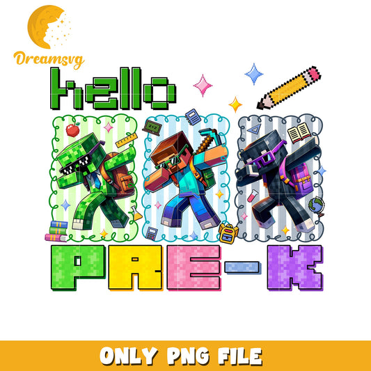 Hello pre k png, minecraft movies png, minecraft characters png