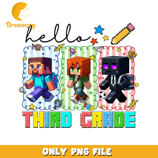 Hello third grade png, minecraft cartoons png, minecraft toys png