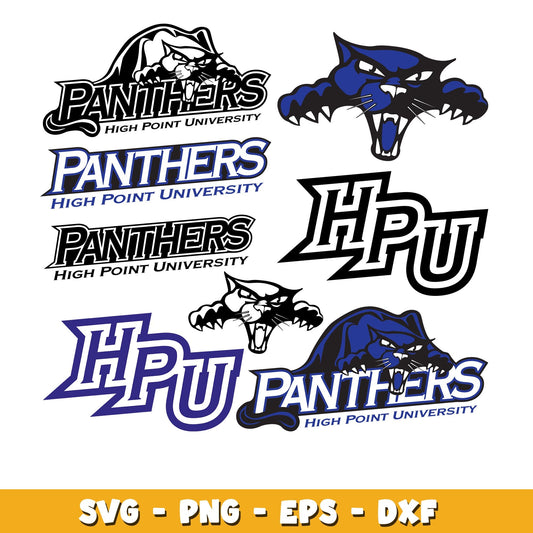 High Point Panthers Bundle svg, High Point Panthers logo svg, ncaa svg