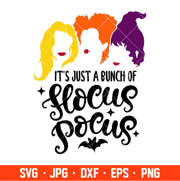 Hocus Pocus Svg, Sanderson Sisters Svg, Witches Hair Halloween Svg, Cricut, Silhouette Cut File