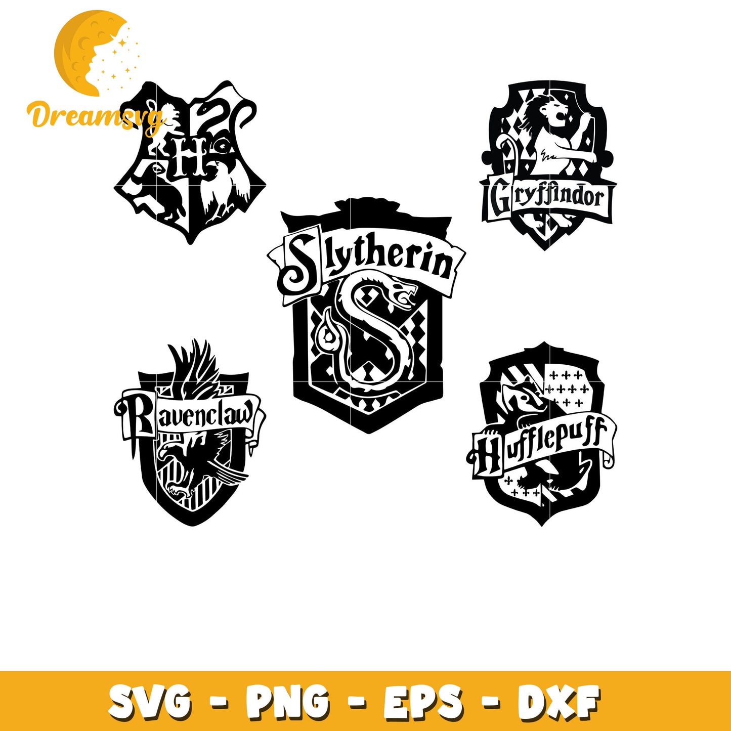 Hogwarts logo Crest  bundle svg, harry potter movies svg