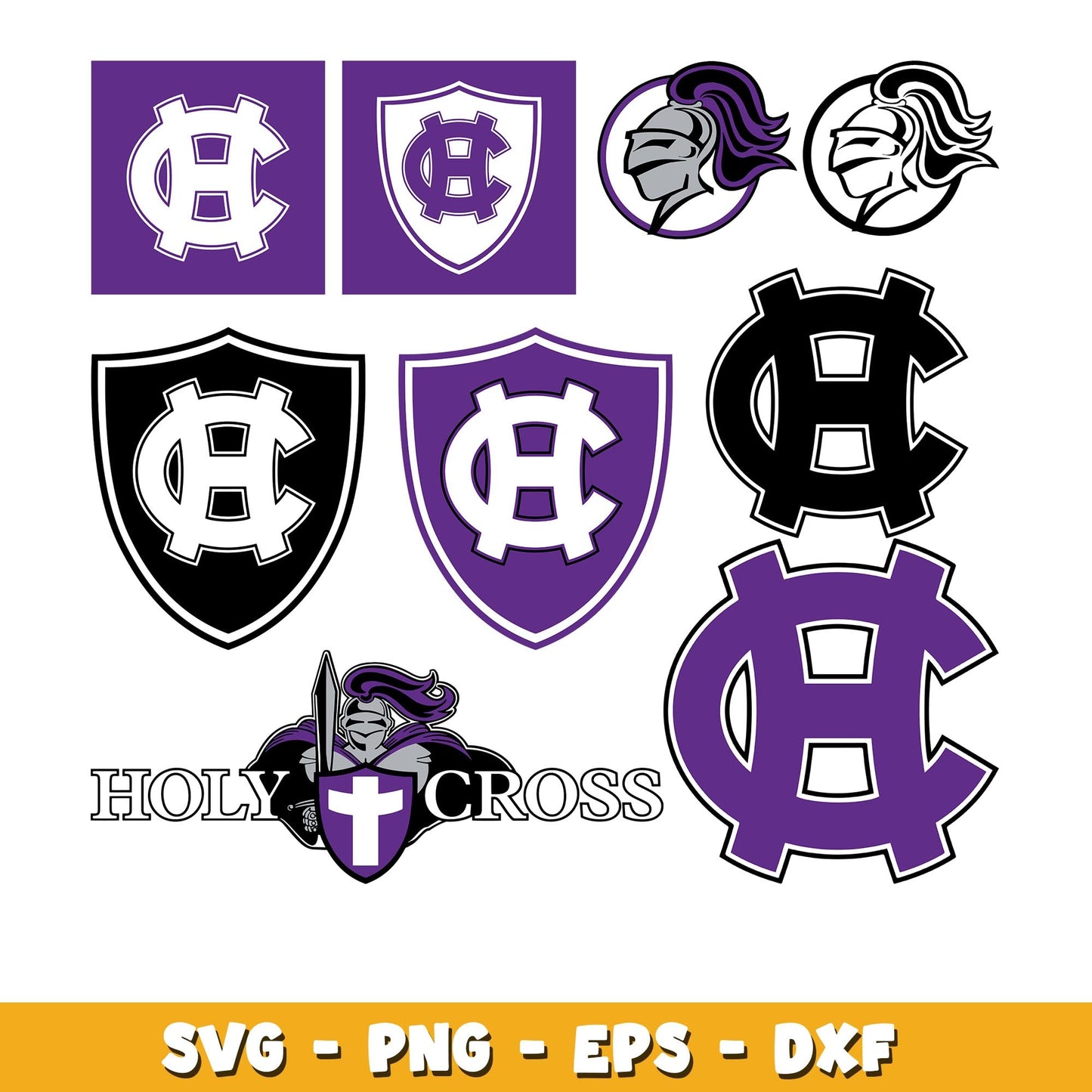 Holy Cross Crusaders Bundle svg, Holy Cross Crusaders logo svg, ncaa svg