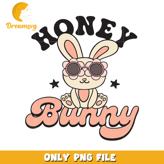 Honey Bunny PNG Cute Cartoon Rabbit with Sunglasses