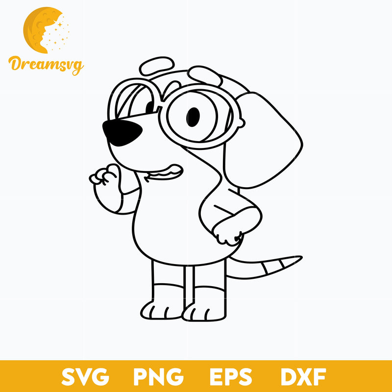 Honey outline svg, Bluey Vector, Cartoon svg, png, dxf, eps file