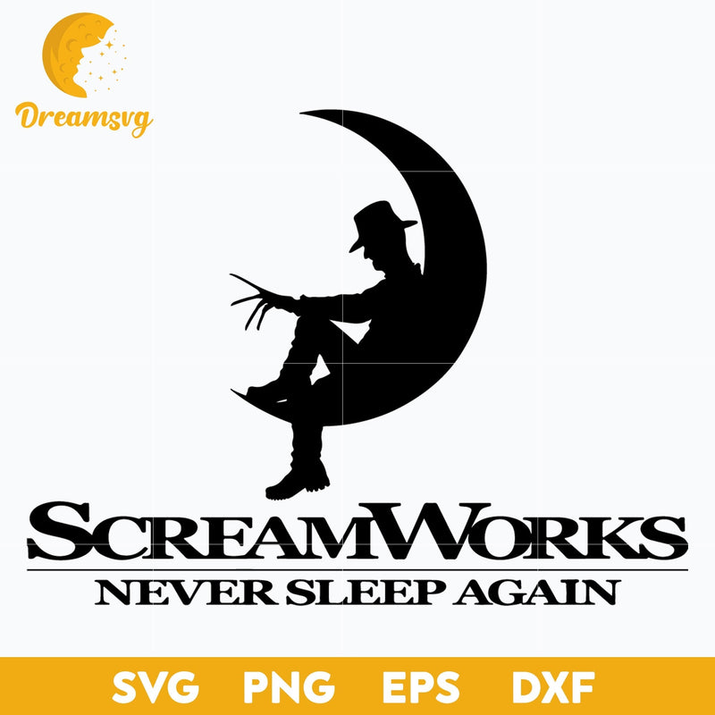 Scream Works Never Sleep Again Svg, Scary Halloween SVG, Horror Characters svg, Halloween svg, png, dxf, eps digital file.