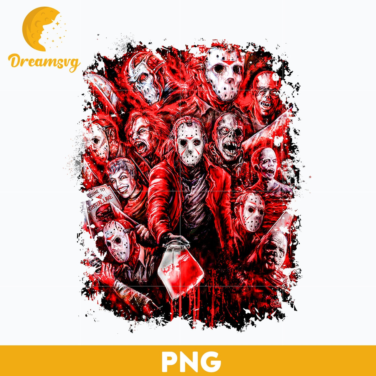 Horror movies PNG, Horror Characters PNG, Halloween Horror Movie Killers, Horror Movie Killers PNG, Digital files