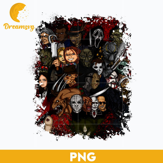 Horror movies PNG, Horror Characters PNG, Halloween Horror Movie Killers, Horror Movie Killers PNG, Digital files