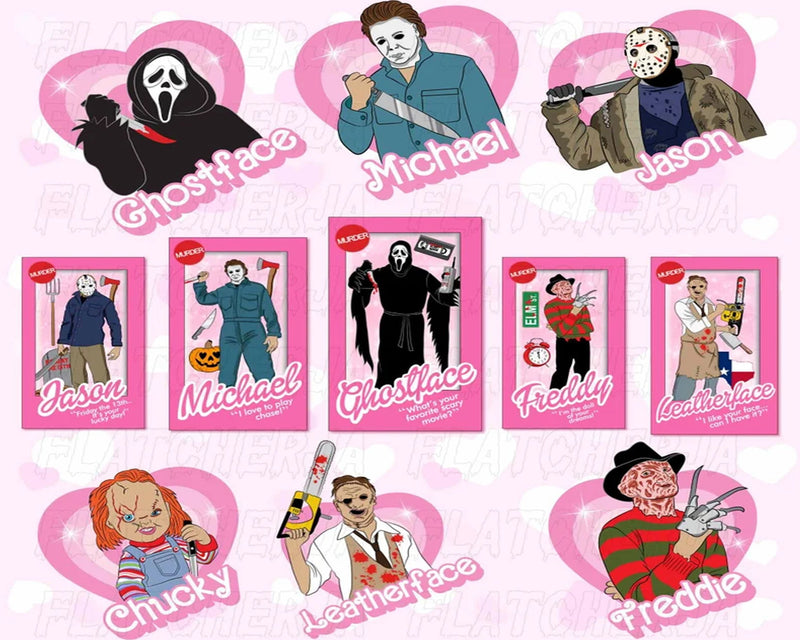 Horror Dolls PNG Set Bundle, Horror Characters PNG, Horror Characters Bundle