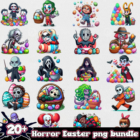 Horror Easter trending 2024 bundle png