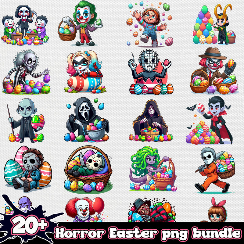 Horror Easter trending 2024 bundle png