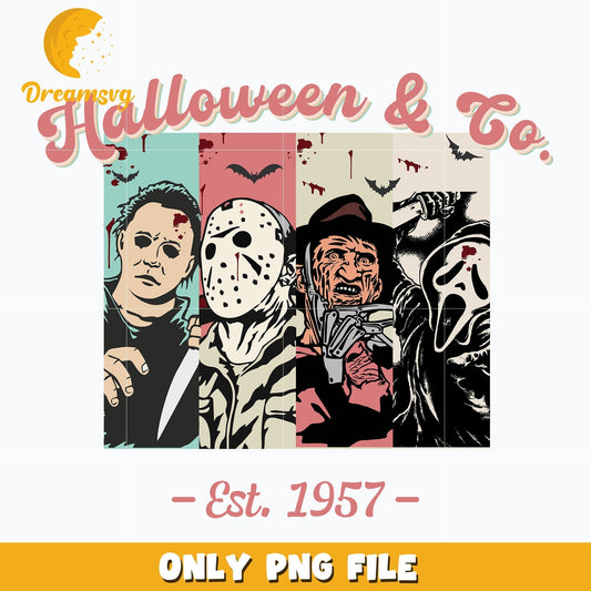 Horror Halloween & co png, Halloween png, Digital download.