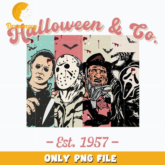 Horror Halloween & co png, Halloween png, Digital download.
