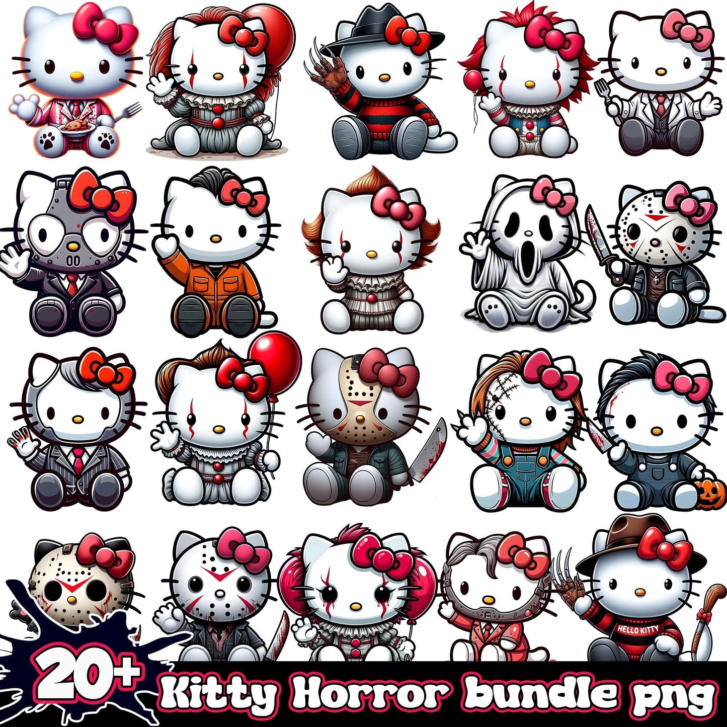 Horror Hello Kitty 20+ PNG