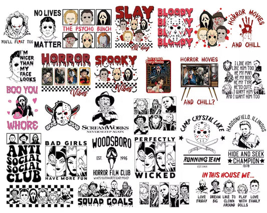 Horror Movies SVG Bundle, Halloween svg bundle, Instant download
