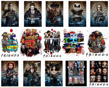 Ver 2.0 - 70+ Horror Movies Characters PNG Bundle, Horror designs for cricut, Bundle png, Digital download.