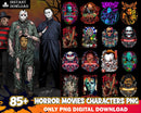 New 85+ Horror Movies Characters PNG, Halloween Sublimation Designs Png, Halloween Bundle Png, Horror Movies