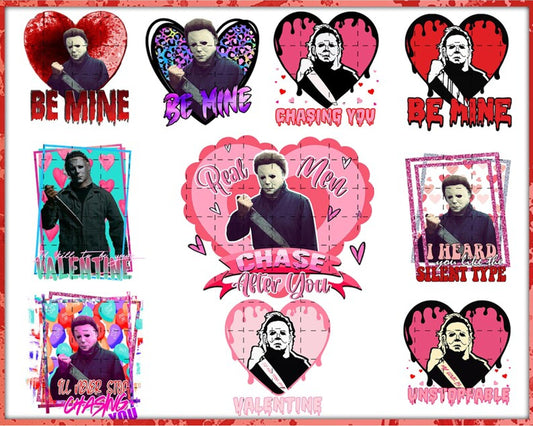 30+ Horror Valentine PNG Bundle, Valentine Horror Movie Png, Valentine's Day Png, Instant Download