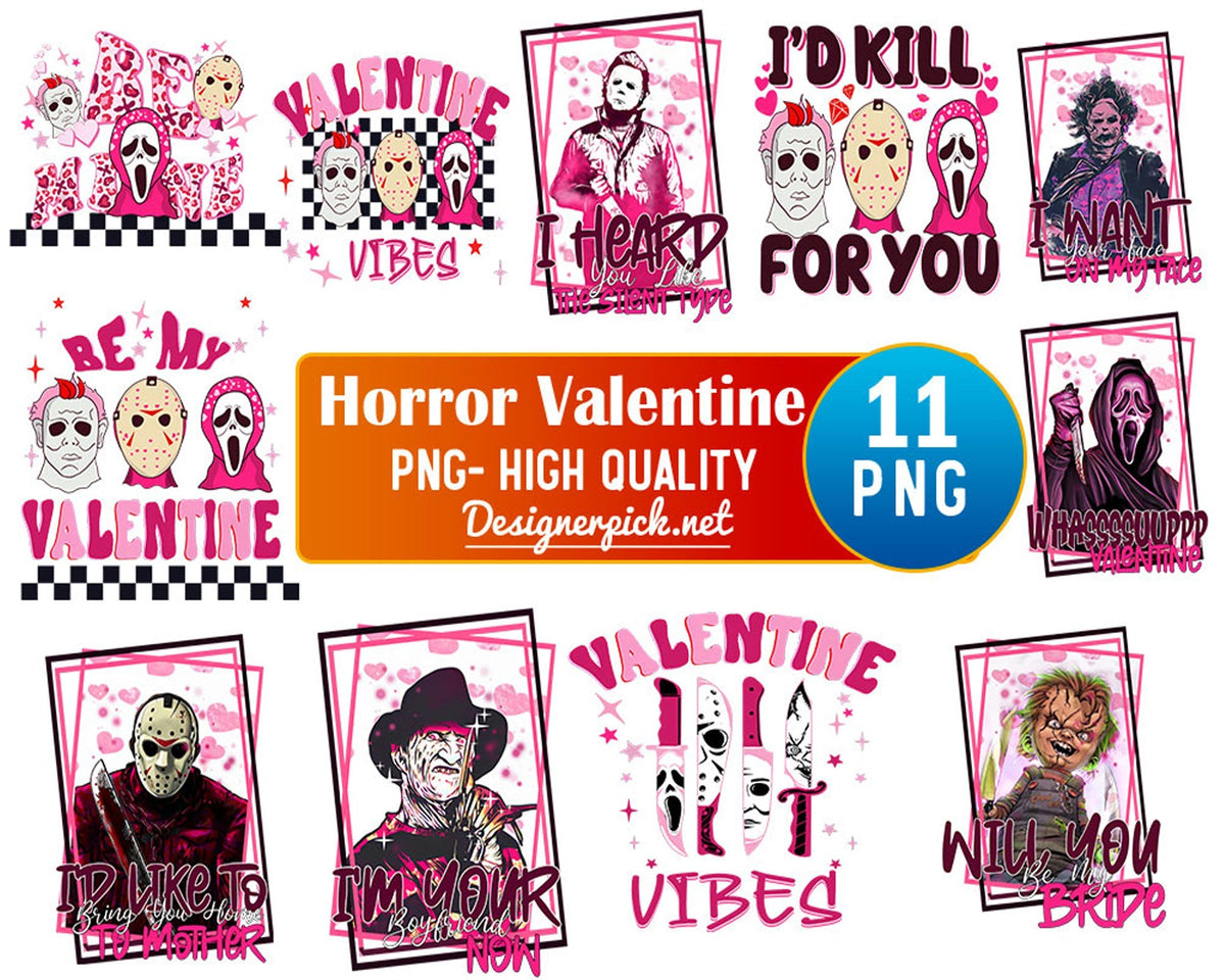 Horror Valentine Png Bundle, Valentine Killer Story Png Bundle