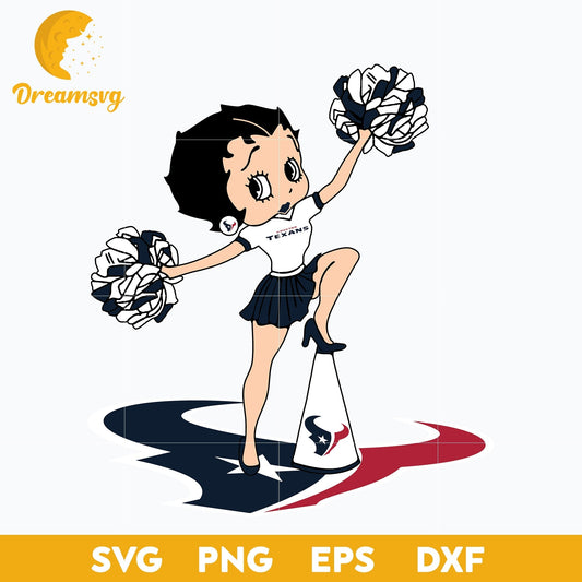 Houston Texans Betty Boop Cheerleader Nfl Svg, Houston Texans Svg, Sport Svg, Nfl Svg, Png, Dxf, Eps Digital File.