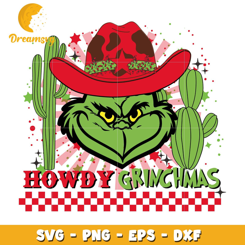 Howdy Grinchmas svg, The Grinch cowboy svg, christmas svg