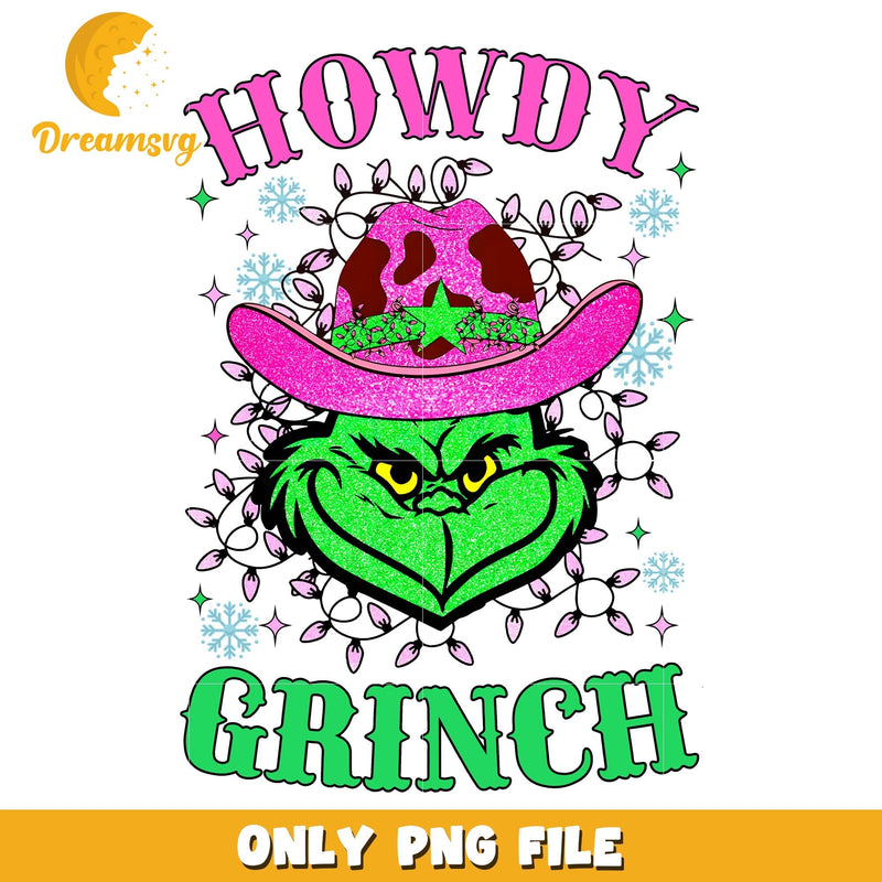 Howdy grich pink hat png, the grinch head png, grinch heads png