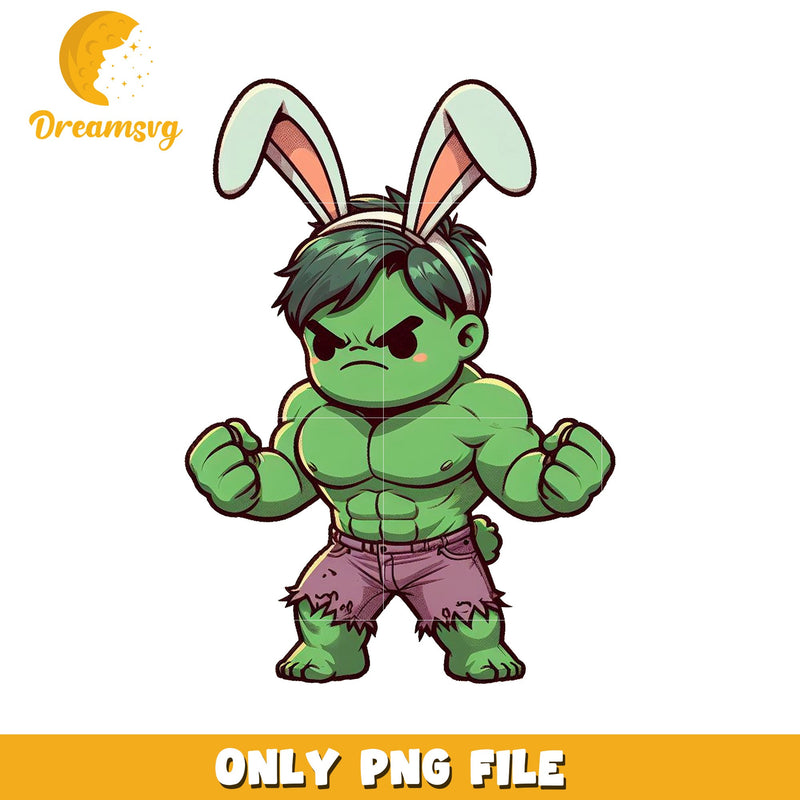 Hulk Bunny PNG Easter Superhero Clipart