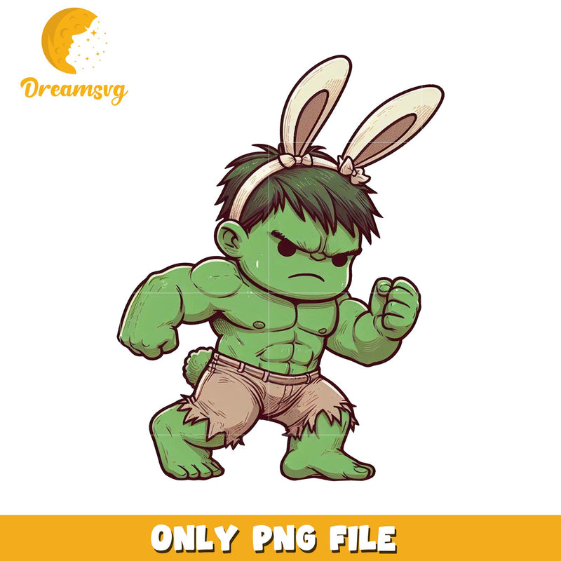 Hulk Easter Bunny PNG Design