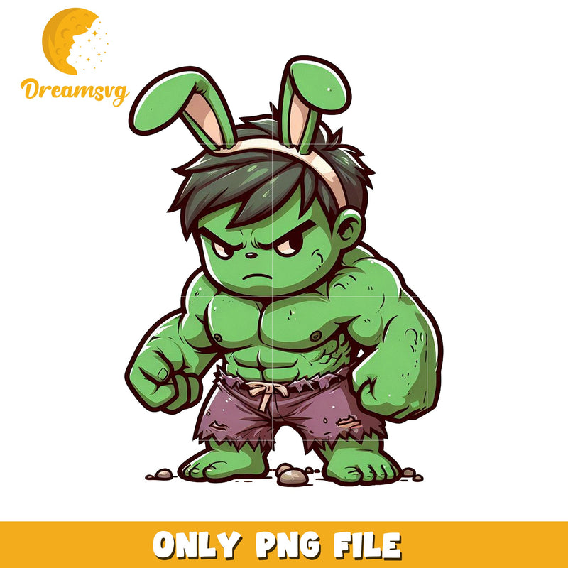 Hulk Easter Bunny PNG Graphic