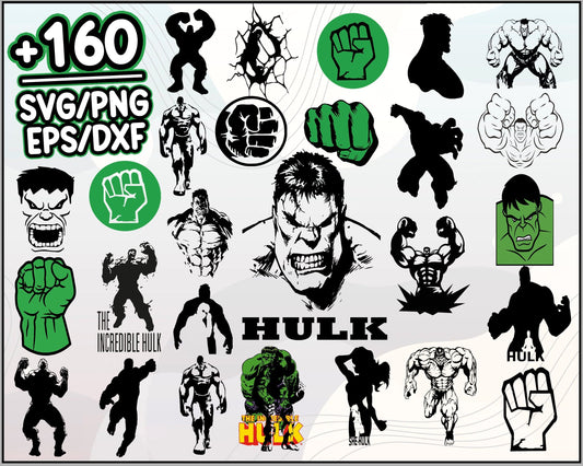 160+ Hulk Svg Bundle, Hulk svg, Hulk Logo SVg, Trending Svg, Marvel Svg, Cartoon svg, png, dxf, eps digital file