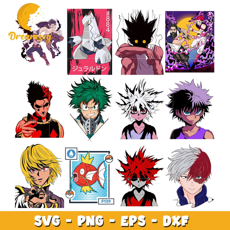 Hunter x hunter members bundle svg, hunter x hunter characters svg