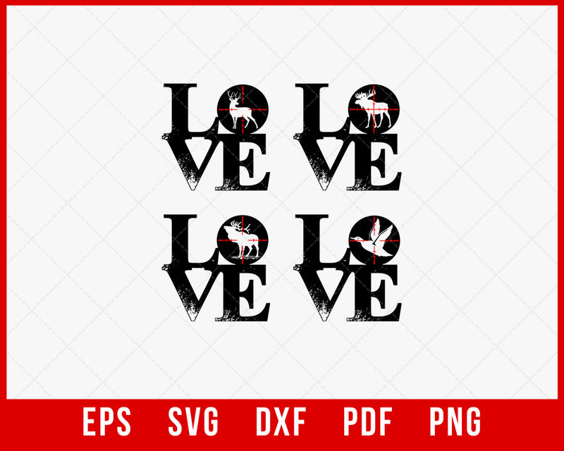 Hunting Lovers Signs Big Game & Waterfowl Hunter SVG Cutting File Digital Download