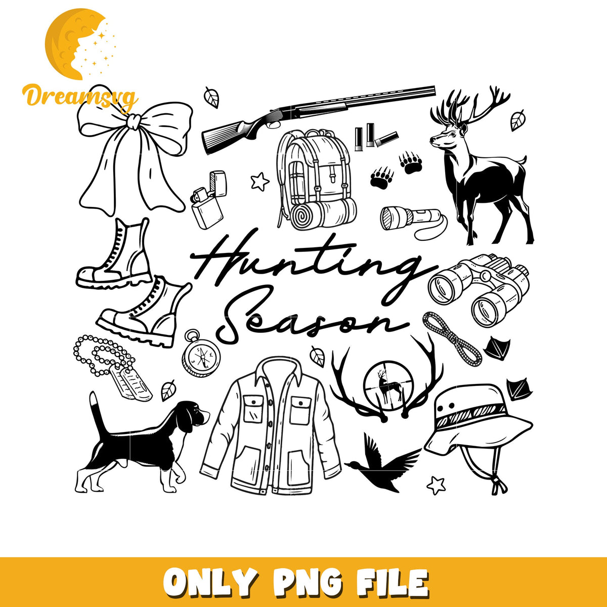 Hunting bow png, white christmas png, cartoon png