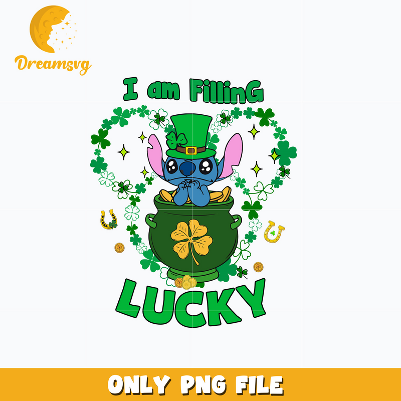 Stitch I am filling lucky patrick's day png