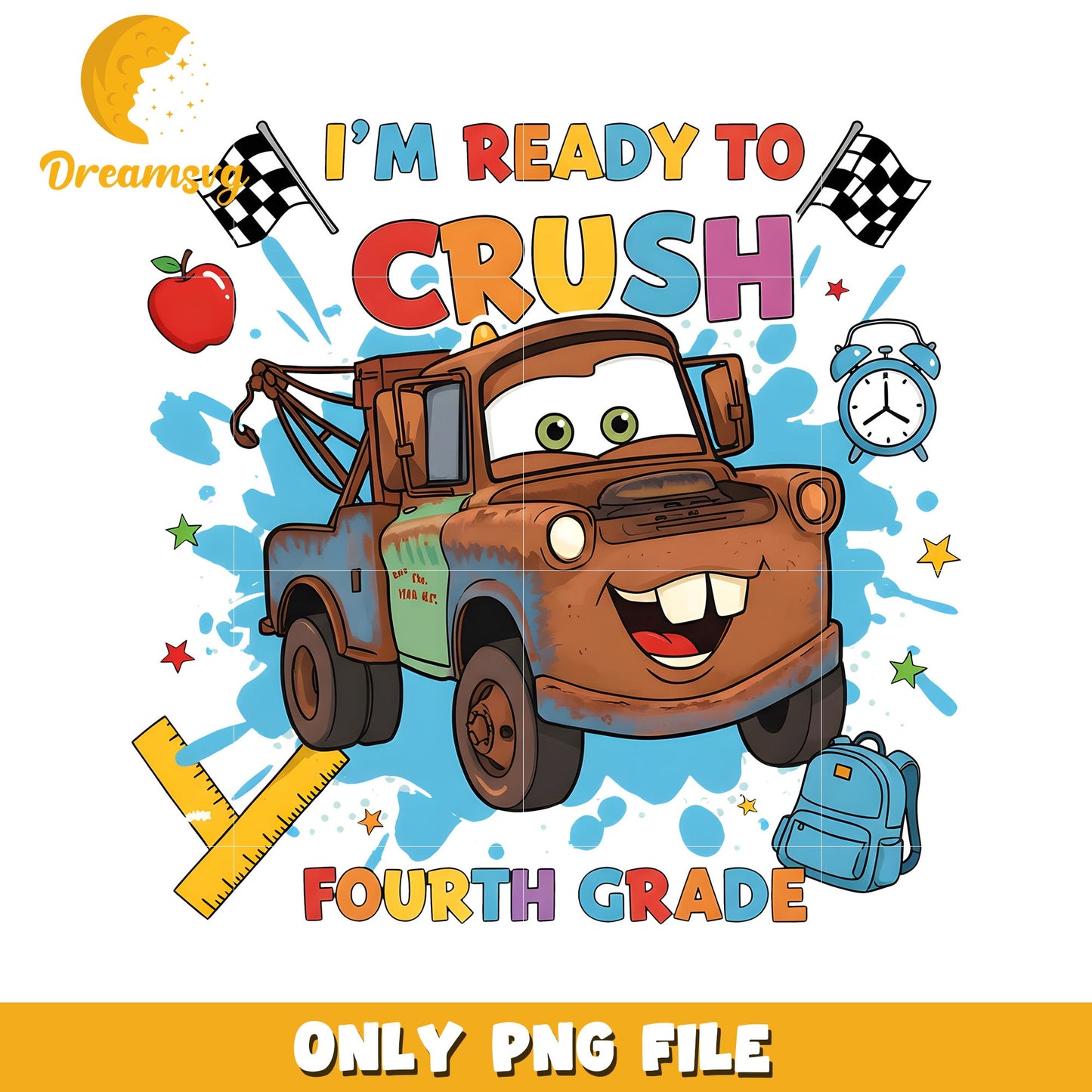 Im ready to crush fourth grade grade png, disney cars png, cars movies character png