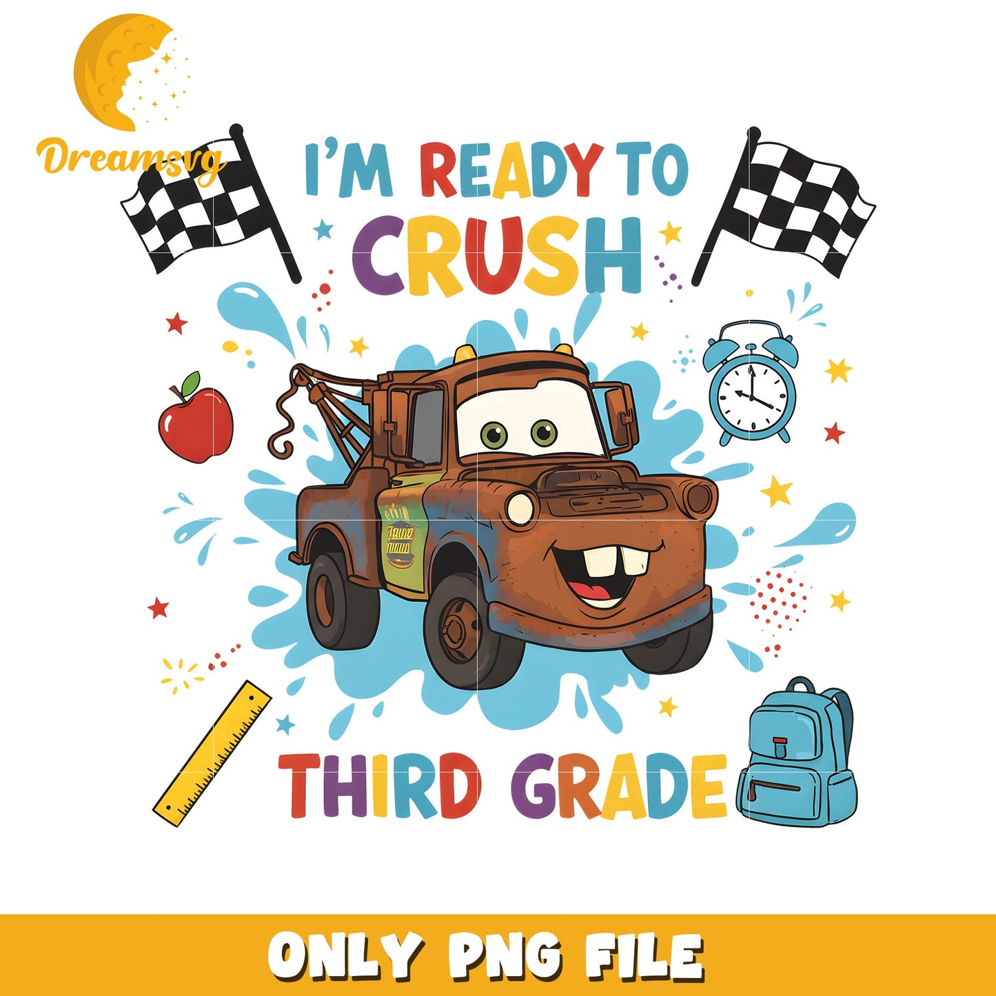 Im ready to crush third grade png, disney cars png, cars movies character png
