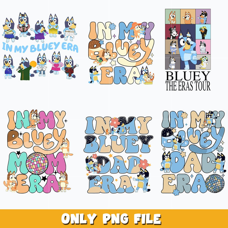 In My Bluey Era bundle png, cartoon png, Digital download