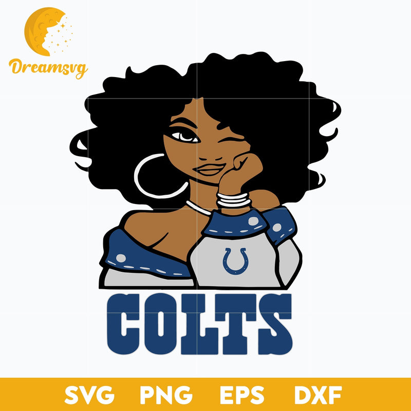 Indianapolis Colts Girl Nfl Svg, Indianapolis Colts Svg, Sport Svg, Nfl Svg, Png, Dxf, Eps Digital File.