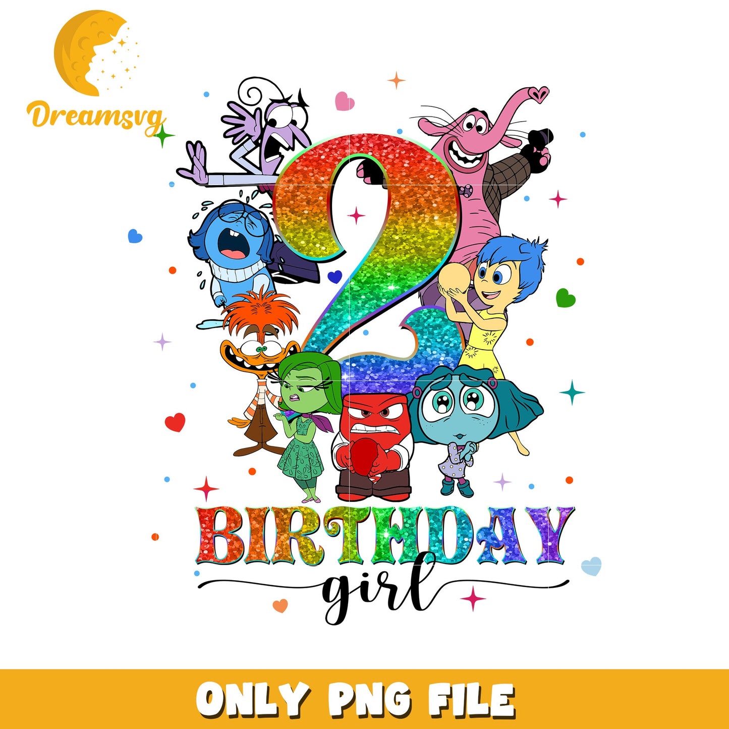 Inside Out 2nd Birthday Girl PNG