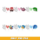 Inside Out love bundle png, Inside Out 2 png, Disney cartoon png, Digital download